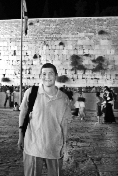 Daniel Stieglitz on the day he made aliyah.